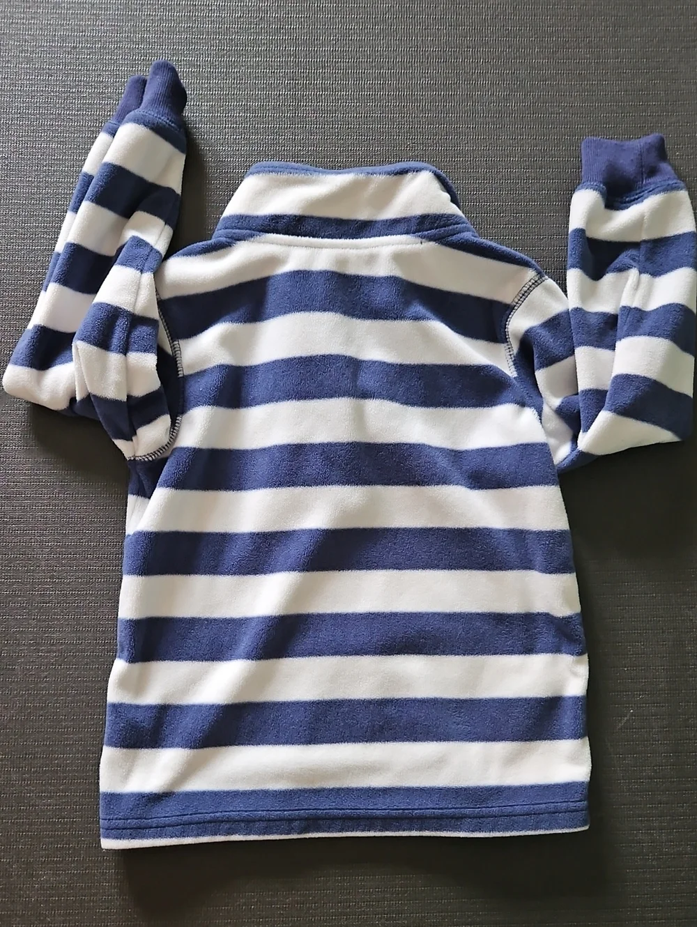 OshKosh B'gosh Navy & White Striped Sherpa Pullover & Collared Shirt #205